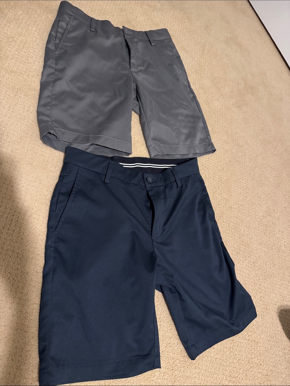 Men's Navy and Gray Performance Shorts